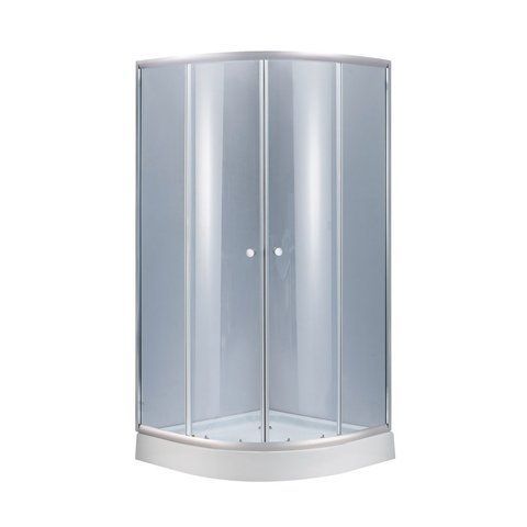 Душова кабіна Lidz Latwa SC90x90.SAT.LOW.GR, скло тон. 4 мм + Lidz Душовий піддон KAPIELKA ST90x90x14 SD00051436 фото