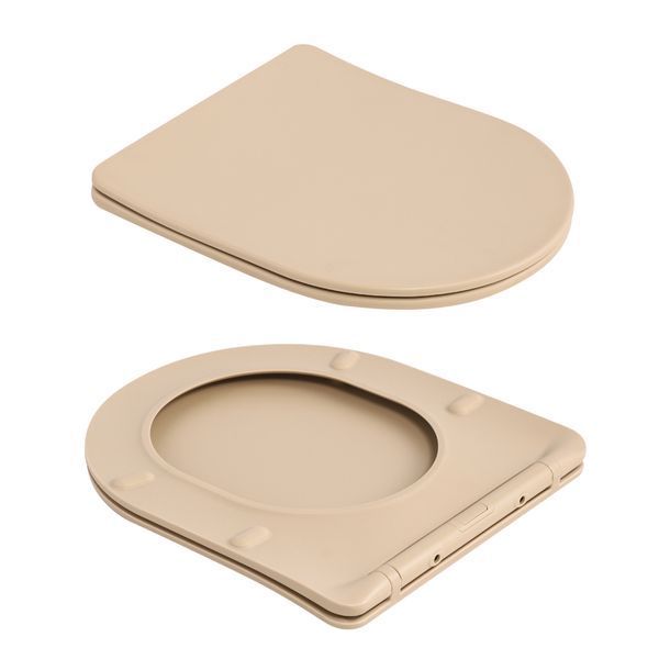 Унітаз підвісний Robin Ultra Quiet 490&times;365&times;325&nbsp;мм, Beige, з сидінням Slim Duroplast / Soft-close / Quick Release QT13332381АSSB Qtap SD00054280 фото