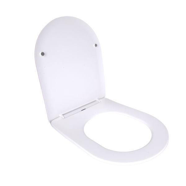 Сидіння для унітаза підлогового (Grand) 560&times;363&times;30 мм, White, з мікроліфтом, Slim Duroplast, Quick Release QT26228301W3 Qtap SD00053639 фото
