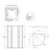 Душова кабіна Lidz Latwa SC90x90.SAT.LOW.GR, скло тон. 4 мм + Lidz Душовий піддон KAPIELKA ST90x90x14 SD00051436 фото 2