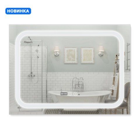 Дзеркало Qtap Mideya (DC-F906) 800х600 з LED-підсвічуванням Touch, з димером QT2078F906W SD00034650 фото