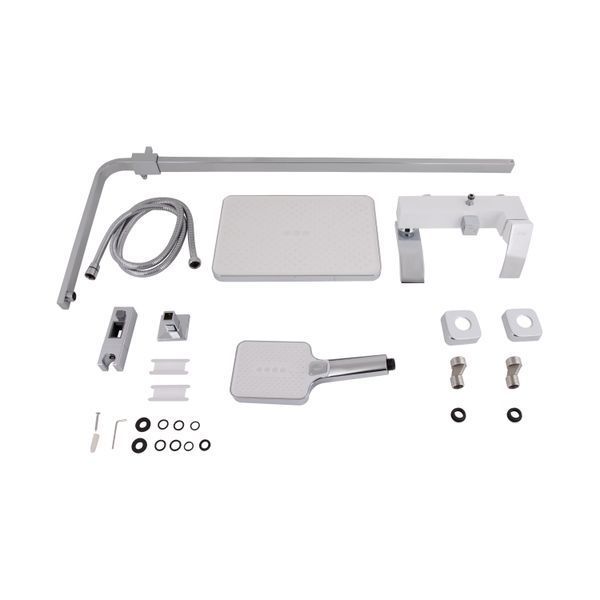 Душова система універсальна Qtap Swan Cascada на три споживача (з виливом) QTSWA111CRW45570 Chrome/White SD00051694 фото