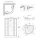 Душовий бокс Lidz Tani SB90x90.SAT.LOW.FR, скло Frost 4 мм SD00039856 фото 2