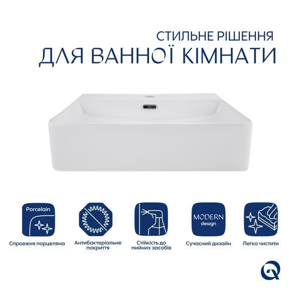 Раковина Qtap Nando LT 500х420х130 White QT12116146AW SD00052919 фото