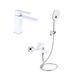 Акційний набір Qtap: Змішувач для раковини QTGEM270CRW45675 Chrome/White + Змішувач для ванни (з душовим гарнітуром) QTGEM259CRW45683 Chrome/White SD00055211 фото 1