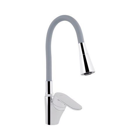 Змішувач для кухні Lidz Tani 007F3 з гнучким виливом (k40) LDTAN007F3GCR31869 Chrome/Grey SD00037970 фото