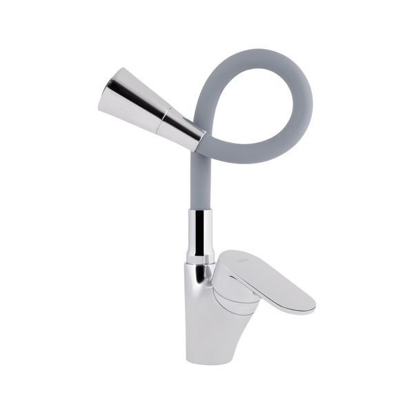 Змішувач для кухні Lidz Tani 007F3 з гнучким виливом (k40) LDTAN007F3GCR31869 Chrome/Grey SD00037970 фото