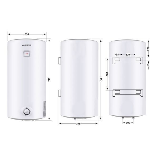 Водонагрівач електричний Thermo Alliance 50 л SLIM вертикальний, мокрий ТЕН 1,5 кВт D50V15Q1 SD00042063 фото