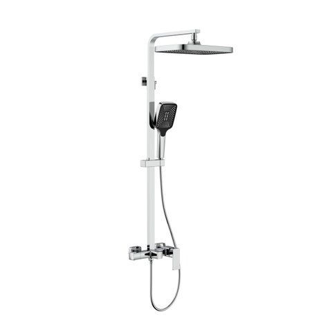 Душова система для кабіни Qtap Capricorn на три споживача (з виливом) 53103KNC Chrome SD00047514 фото