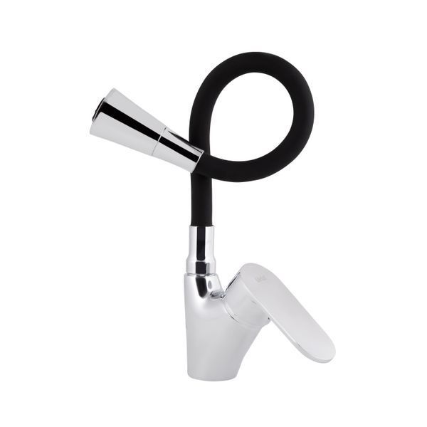 Змішувач для кухні Lidz Tani 007F3 з гнучким виливом (k40) LDTAN007F3BCR37649 Chrome/Black SD00043752 фото