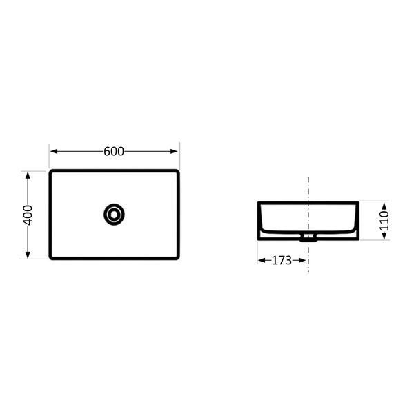 Раковина-чаша Qtap Tern 600x400x110 White QT171180841W SD00052923 фото