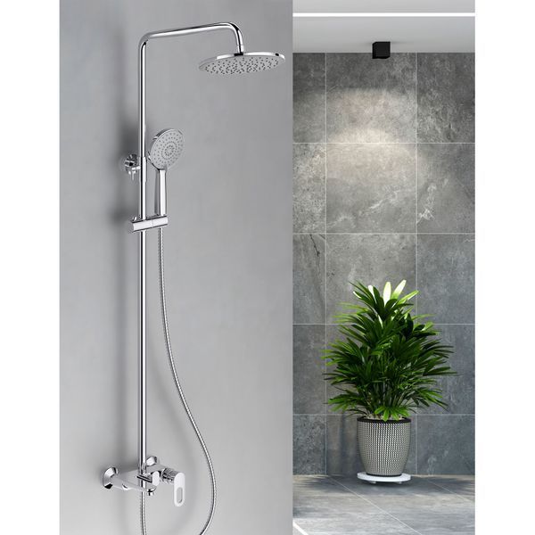 Душова система універсальна Lidz Latwa 1030 на три споживача (з виливом) (k35) LDLAT1030CRM45417 Chrome SD00051541 фото