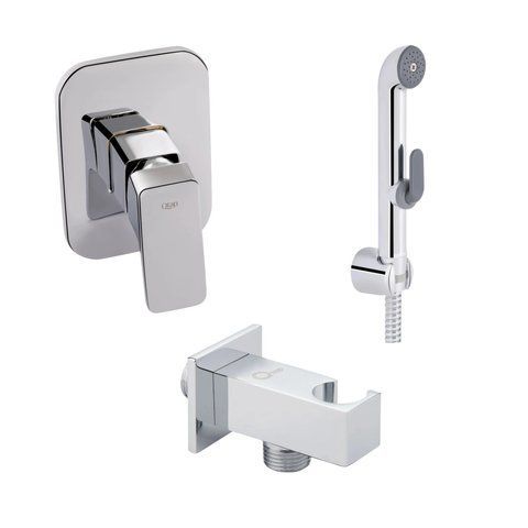 Комплект для душу Qtap Namesti Chrome: Змішувач для душу QTNAM6025102NC + Гігієнічний набір QTSETCRMA021 + Підключення QTCRMBH130 SD00053673 фото