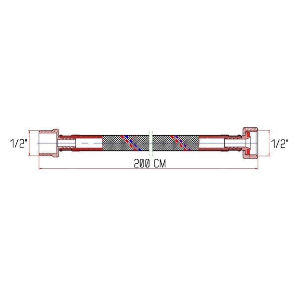 Гнучка підводка для води Thermo Alliance Forte ВЗ 200 см SF382W200 SD00002784 фото