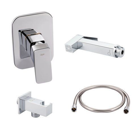 Комплект для душу Qtap Namesti Chrome: Змішувач QTNAM6025102NC + Шланг QTHADPVC120C + Лійка QTCRMB120 + Підключення QTCRMBH130 SD00053674 фото