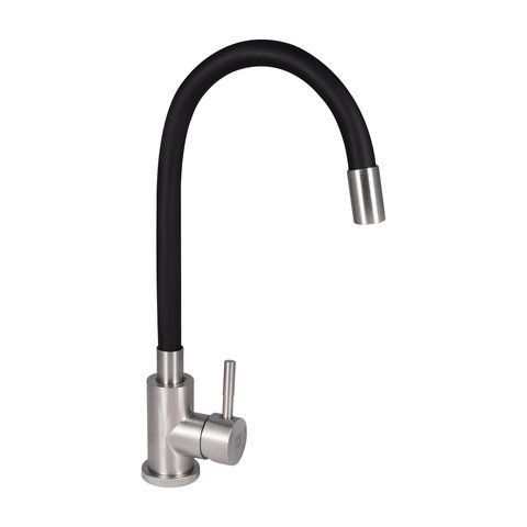 Змішувач для кухні Lidz Aria 015F3 з гнучким виливом (k35) LDARI015F3BLA43364 Black SD00049487 фото