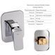 Комплект для душу Qtap Namesti Chrome: Змішувач QTNAM6025102NC + Шланг QTHADPVC120C + Лійка QTCRMB120 + Підключення QTCRMBH130 SD00053674 фото 3