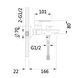 Змішувач для ванни Lidz Latwa 006 (з душовим гарнітуром) (k35) LDLAT006BLA45419 Black SD00051543 фото 2