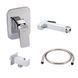 Комплект для душу Qtap Namesti Chrome: Змішувач QTNAM6025102NC + Шланг QTHADPVC120C + Лійка QTCRMB120 + Підключення QTCRMBH130 SD00053674 фото 1