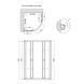 Душова кабіна Lidz Latwa SC90x90.SAT.LOW.GR, скло тоноване 4 мм без піддона SD00047617 фото 2