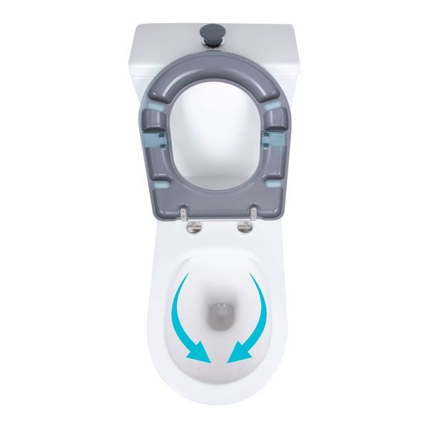 Унітаз підлоговий Qtap Freedom інклюзивний Rimless безобідковий з сидінням Soft-close WHITE QT22226098W SD00052583 фото