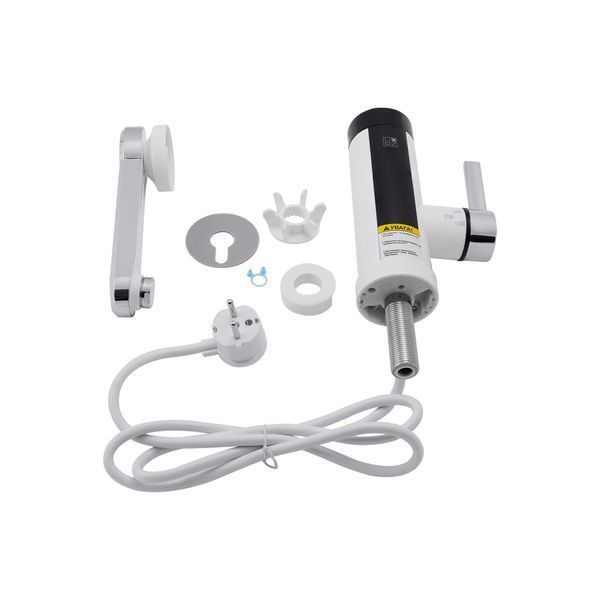 Проточний кран-водонагрівач кухонний для кухні Lidz Warm 061 LDWAR061WCR35431 White / Chrome SD00041535 фото
