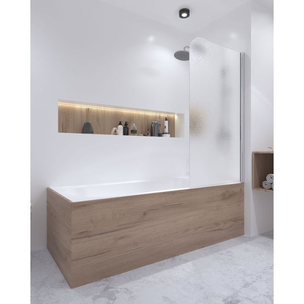 Штора на ванну Qtap Standard CRM407513APR скло Pear 6 мм, 75х140 см, права SD00039719 фото