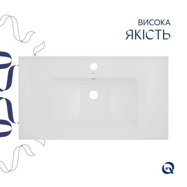 Комплект Albatross: Раковина врізна меблева 820x460x180 мм, White, прямокутна + Донний клапан Pop-up PU02O SD00054599 фото