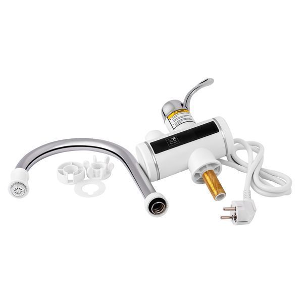Проточний кран-водонагрівач кухонний для кухні Lidz Warm 058 LDWAR058WCR24985 White / Chrome SD00031082 фото