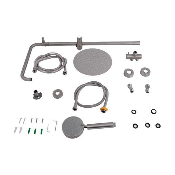 Душова стійка універсальна Lidz Aria 1120 на два споживача LDARI1120NKS46112 Nickel SD00052236 фото