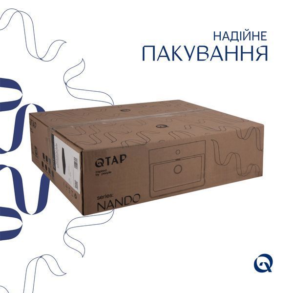 Раковина Qtap Nando LT 500х420х130 Matt black QT12116146AMB SD00052920 фото