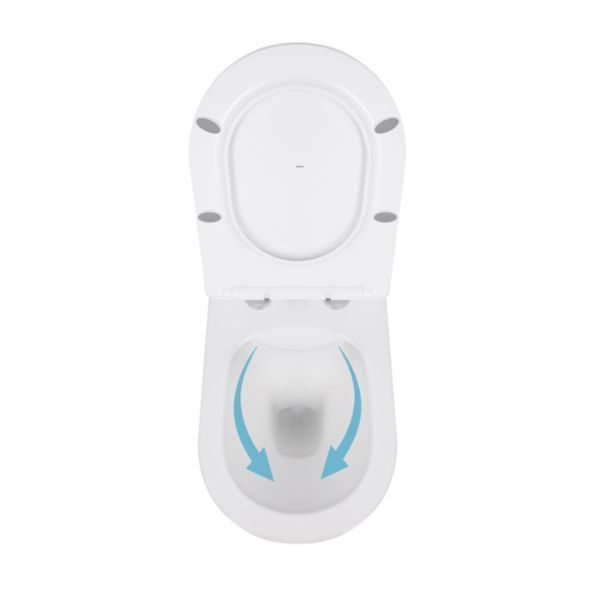 Унітаз підвісний Qtap Swan безобідковий з сідінням Soft-close QT16335178W SD00036227 фото