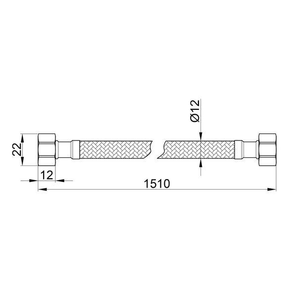 Гнучка підводка для води Thermo Alliance Standart 150 см ГГ SD397W150 SD00010899 фото