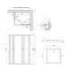 Душова кабіна Lidz Wawel SC100x80.SAT.LOW.FR, скло Frost 5 мм + Lidz Душовий піддон KAPIELKA ST100x80х14 SD00051439 фото 2