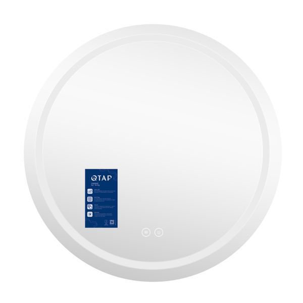 Дзеркало Qtap Mideya (MI6) R900 з LED-підсвічуванням Touch, з антизапотіванням, димером, рег. яскравості QT2078NCR9090W SD00054583 фото