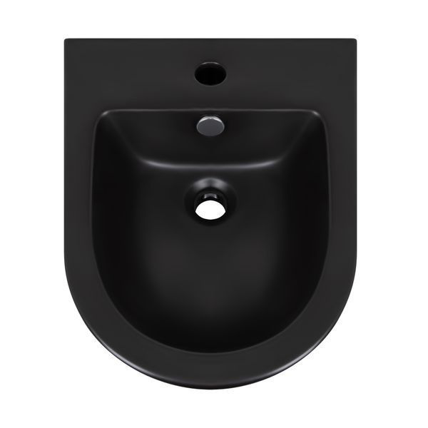 Комплект Qtap Robin Matt Black 2 в 1: унітаз підвісний Ultra Quiet QT13332381АSMB + біде підвісне QT1355046FMB SD00053752 фото