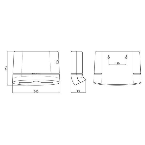 Тримач для паперових рушників Qtap Pohodli 300 мм QTDR600WP White (Drž&aacute;k) SD00042873 фото