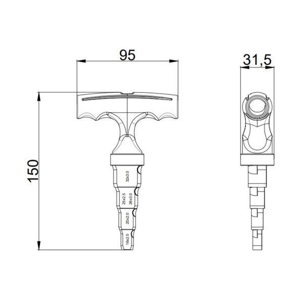 Калібратор Thermo Alliance для м/п труб d16-32 STD-405 SD00054390 фото