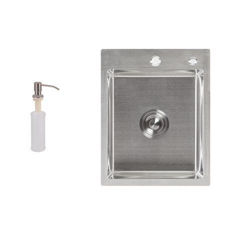 Мийка для кухні інтегрована Lidz Handmade H4050 (LDH4050BRU39258) Brushed Steel 3,0/1,0 мм SD00045362 фото