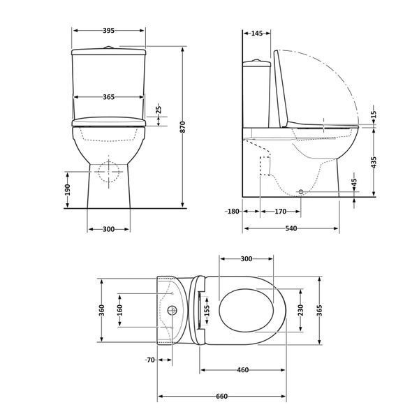 Унітаз підлоговий Qtap Scorpio Ultra Quiet безобідковий з сидінням Soft-close MATT BLACK QT14226088AMB SD00052562 фото