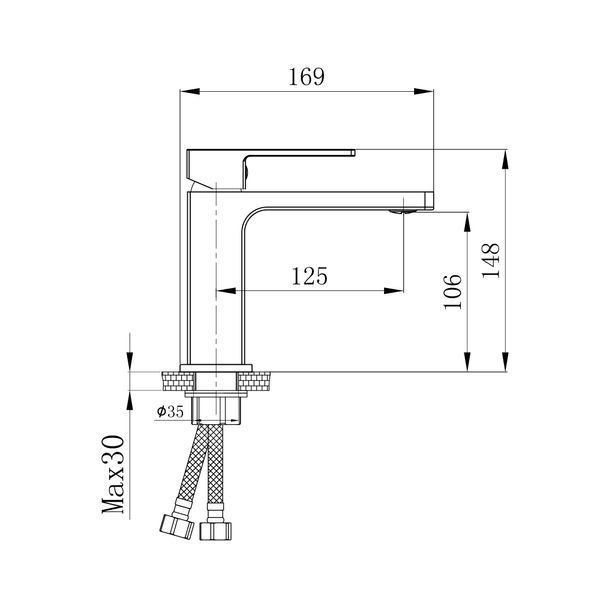 Змішувач для раковини Qtap Gemini QTGEM270CRW45675 Chrome/White SD00051799 фото