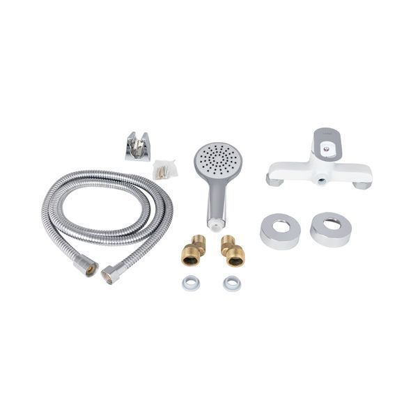 Змішувач для душу Lidz Latwa 010 (з душовим гарнітуром) (k40) LDLAT010WHI45426 White SD00051550 фото