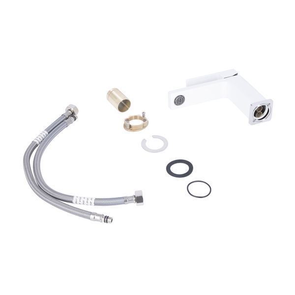 Змішувач для раковини Qtap Gemini QTGEM270CRW45675 Chrome/White SD00051799 фото