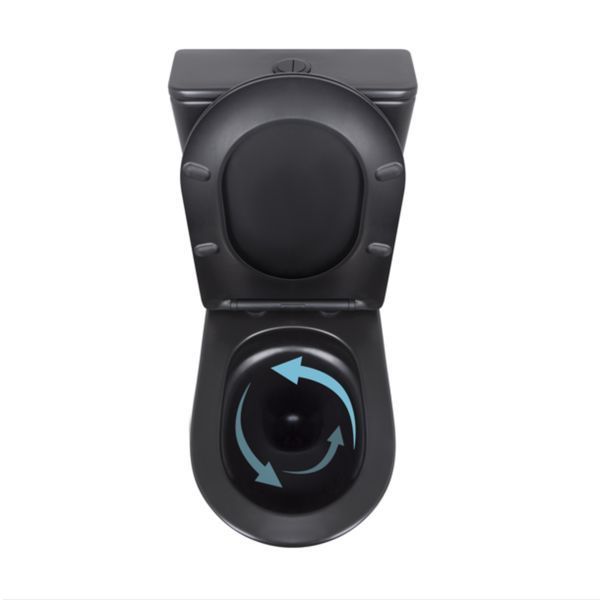 Унітаз підлоговий Qtap Scorpio Ultra Quiet безобідковий з сидінням Soft-close MATT BLACK QT14226088AMB SD00052562 фото