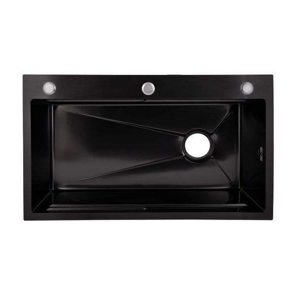 Lidz Handmade H7545B Мийка для кухні інтегрована Decor Black PVD Honeycomb 3,0/1,0 мм LDH7545BDECPVD48373 SD00054497 фото