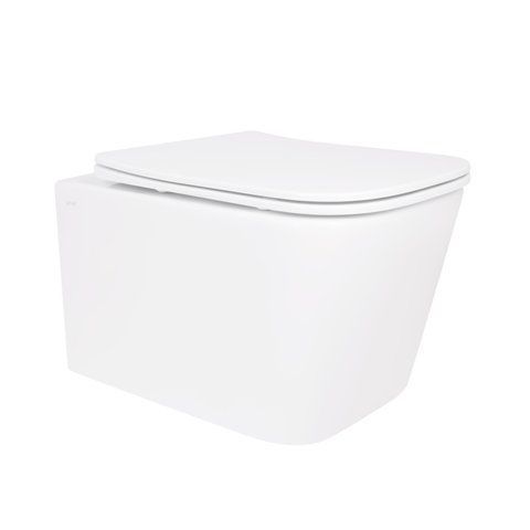 Унітаз підвісний Qtap Crow безобідковий з сідінням Soft-close QT05335170W SD00053468 фото