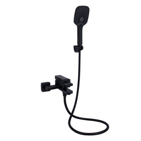 Змішувач для ванни Qtap Gemini (з душовим гарнітуром) QTGEM259BLM45682 Black Matt SD00051806 фото