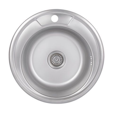 Кухонна мийка Brinex 490-A 0,6 мм Satin (BRIN490SAT06) SD00054083 фото