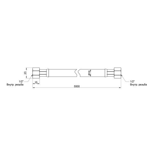 Шланг для газу Thermo Alliance Standart чорний 1/2" ВВ 500 см SD91G500 SD00011019 фото