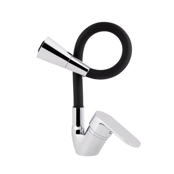 Змішувач для кухні Lidz Tani 008F3 з гнучким виливом (k40) LDTAN008F3BCR39484 Chrome/Black SD00045588 фото